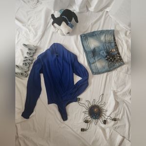 Blouse & Mini Skirt
